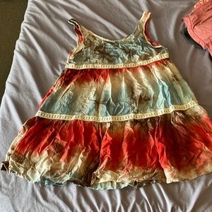 Tie dye tiered dress